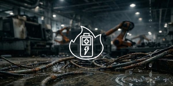 Batteriebrände: Schaden nach dem Brand von einem Lithium-Ionen-Akku