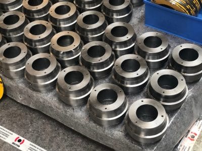 metalic part cleaned by ultrasonic method