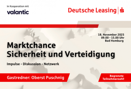 Jetzt anmelden: Marktchance Sicherheit und Verteidigung