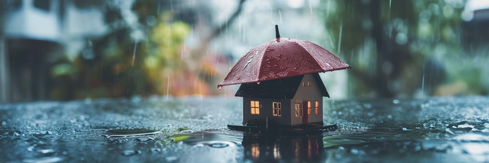 hus beskyttes mod regn