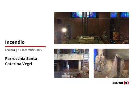 Incendio Parrocchia Santa Caterina Vegri – Ferrara 17 dicembre 2015