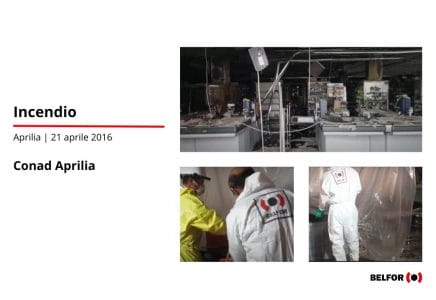 Incendio supermercato Conad – Aprilia 21 aprile 2016