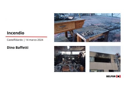 Incendio Azienda produzione strumenti musicali – Castelfidardo 14 marzo 2024