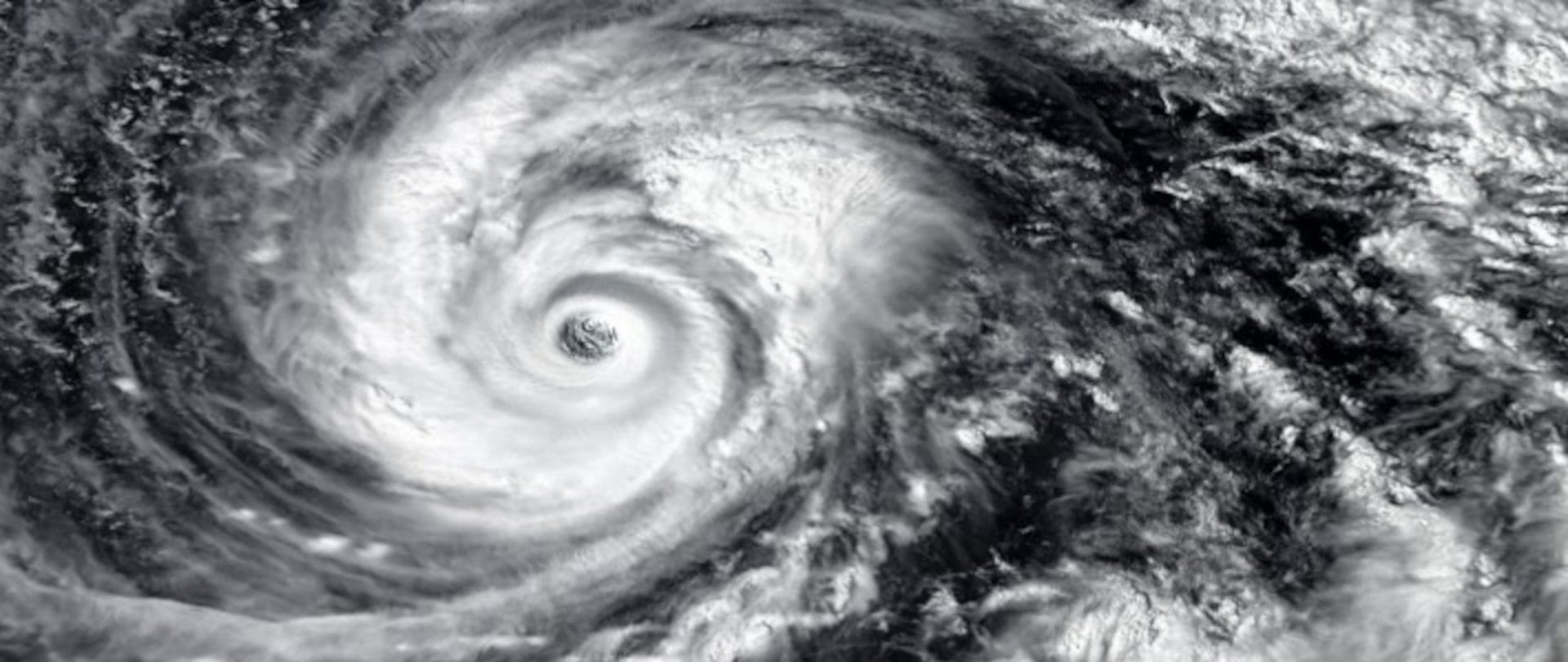 Connect News Header showing a hurricane