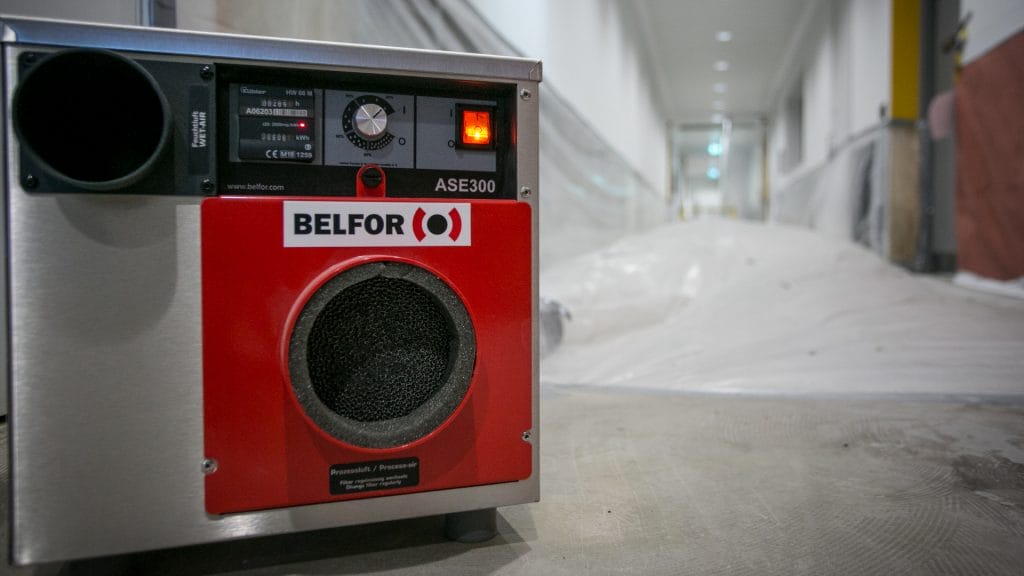 Drying unit within a building