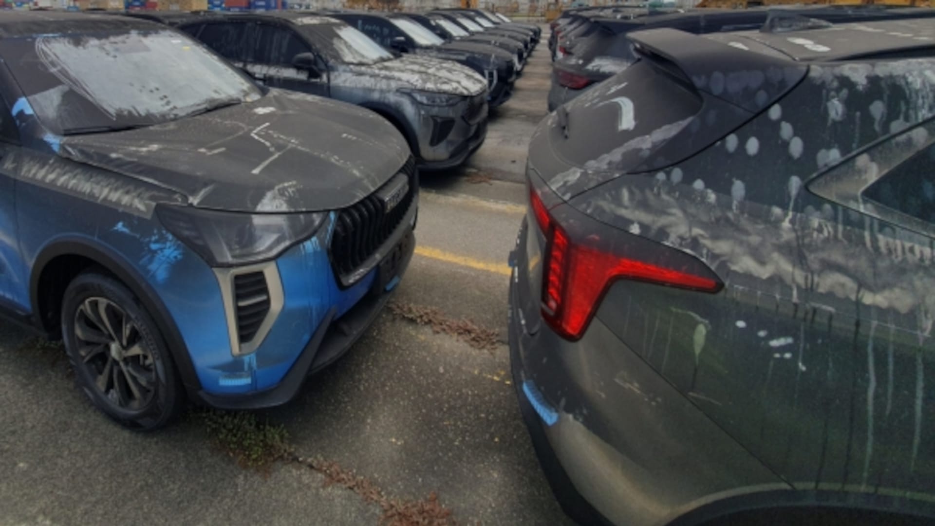 Cars after a fire damage