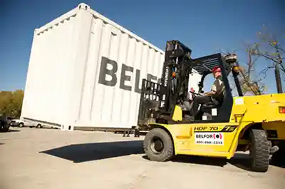 BELFOR portable warehouse move
