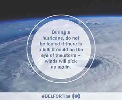 Hurricane safety tip eye of the storm