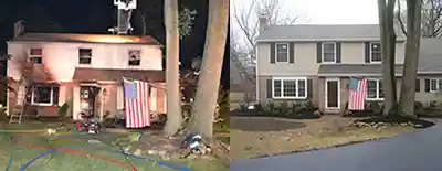 before and after home fire