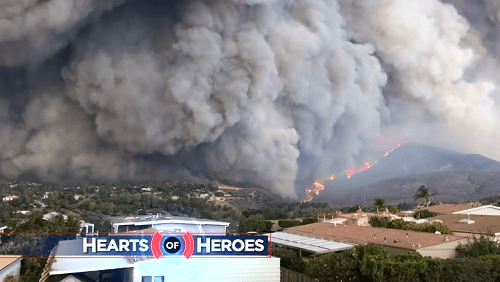 California Malibu wildfires on Hearts of Heroes