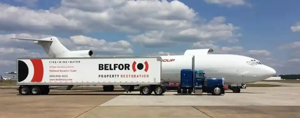 BELFOR loads plane to ship storm damage supplies to Puerto Rico