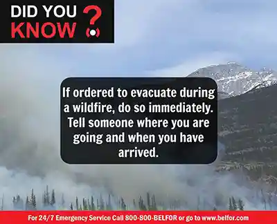 wildfire evacuation tip