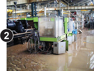 ​  ベルフォアの除湿乾燥プロセスは湿度を40％以下に保ち、汚染された機器の腐食進行を抑制します。