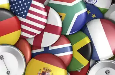pins on flags