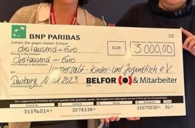 BELFOR spendet 3.000 Euro an Immersatt Kinder und Jugendtisch e.V.