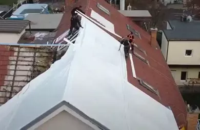 Austria shrink wrap roof