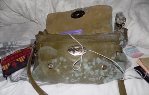 One of the many mould damaaged contents - Mouldy bagage