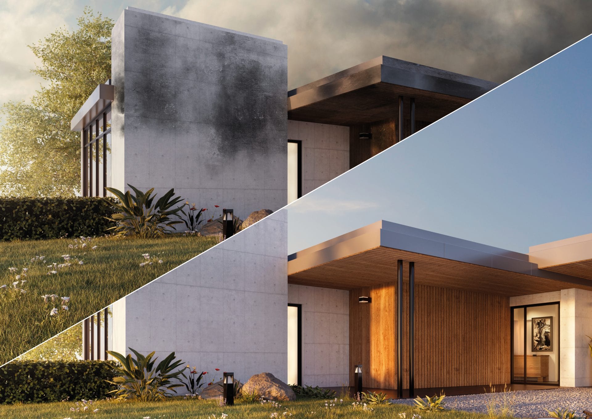 EU-BELFOR_Images_WMIU_Landscape_Family House_before-after