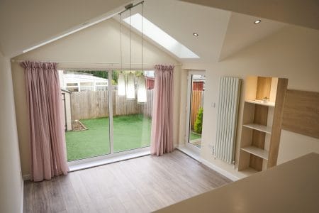 Open-plan room with natural light