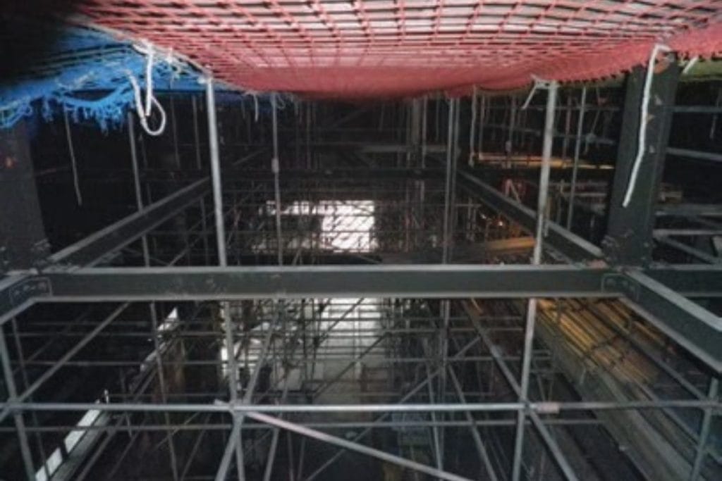 Rapid Fire Damage Restoration enabled Continued Production at The Royal Mint's Nickel Plating Plant - scaffolding