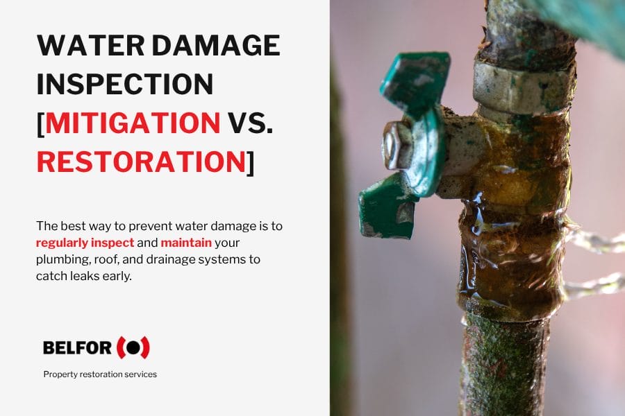 "Water Damage Inspection: Components & Mitigation vs Restoration" article hero image