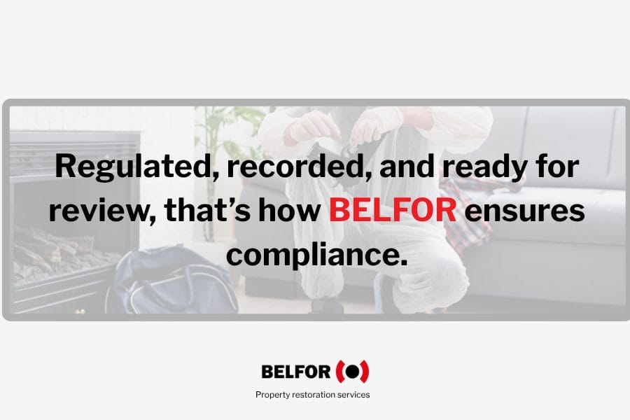 Professional team on a crime scene