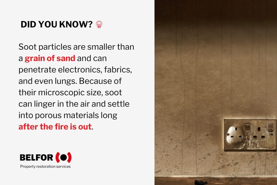 Info image about wall with soot damage